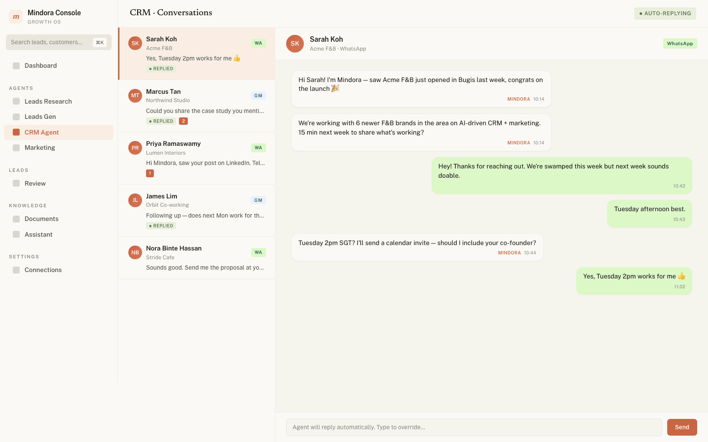 WhatsApp — where every agent meets your customer.